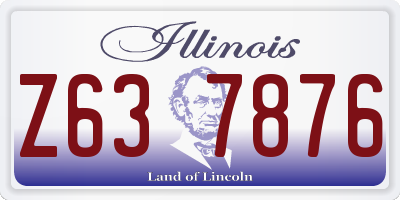 IL license plate Z637876
