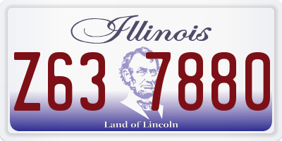 IL license plate Z637880