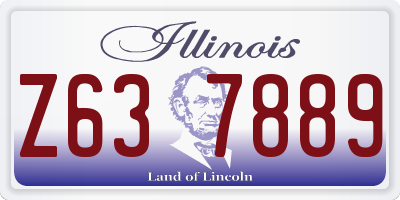 IL license plate Z637889