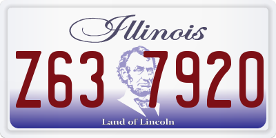 IL license plate Z637920