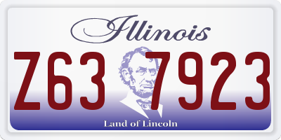 IL license plate Z637923