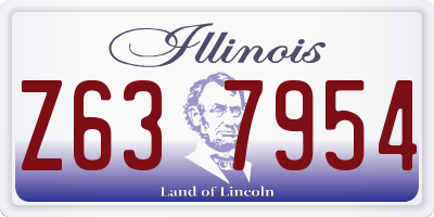 IL license plate Z637954