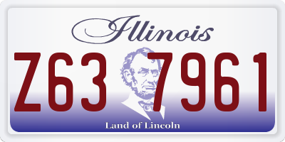 IL license plate Z637961