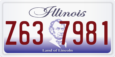 IL license plate Z637981