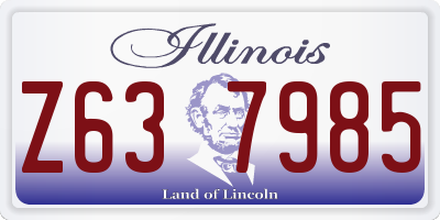IL license plate Z637985