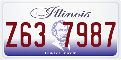 IL license plate Z637987