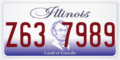 IL license plate Z637989
