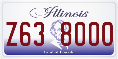 IL license plate Z638000