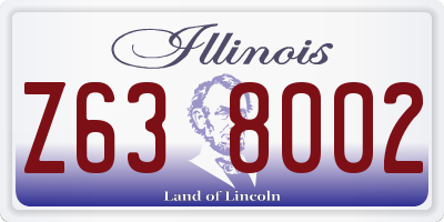 IL license plate Z638002