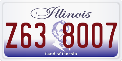 IL license plate Z638007