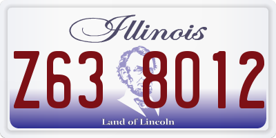 IL license plate Z638012