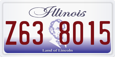 IL license plate Z638015