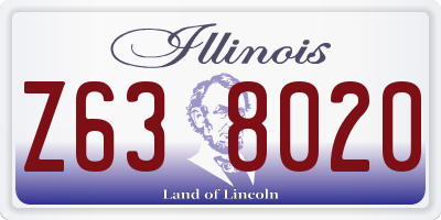 IL license plate Z638020