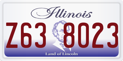 IL license plate Z638023