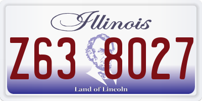 IL license plate Z638027