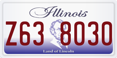 IL license plate Z638030
