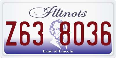 IL license plate Z638036