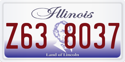 IL license plate Z638037