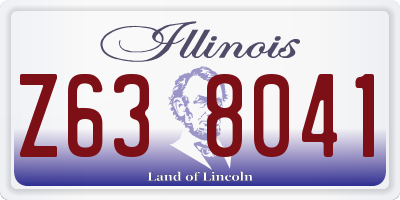 IL license plate Z638041