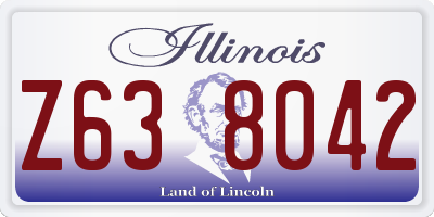 IL license plate Z638042