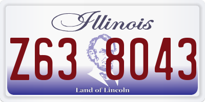 IL license plate Z638043