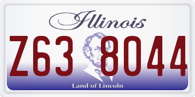 IL license plate Z638044