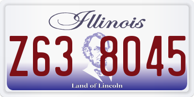 IL license plate Z638045