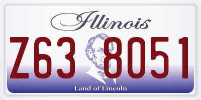 IL license plate Z638051