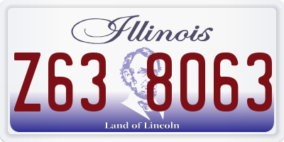IL license plate Z638063