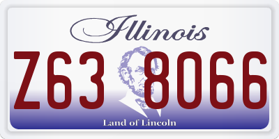IL license plate Z638066