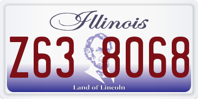 IL license plate Z638068