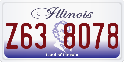 IL license plate Z638078