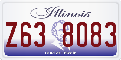 IL license plate Z638083