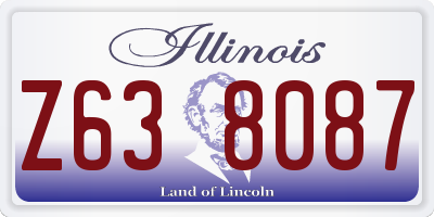 IL license plate Z638087