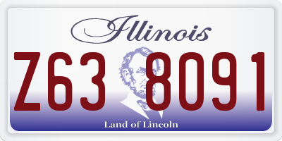 IL license plate Z638091