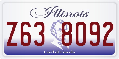 IL license plate Z638092