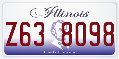 IL license plate Z638098