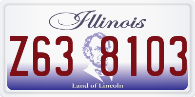 IL license plate Z638103
