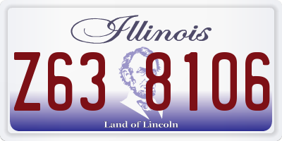 IL license plate Z638106