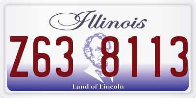 IL license plate Z638113