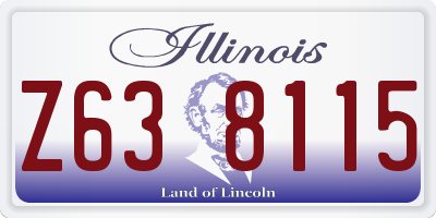 IL license plate Z638115