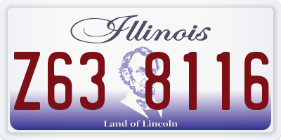 IL license plate Z638116