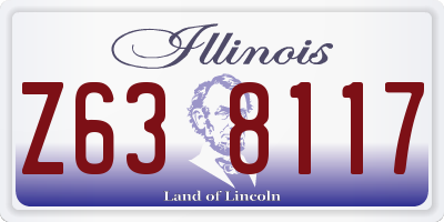 IL license plate Z638117