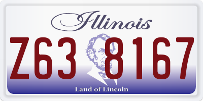 IL license plate Z638167
