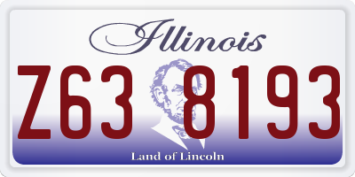 IL license plate Z638193