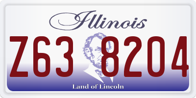 IL license plate Z638204