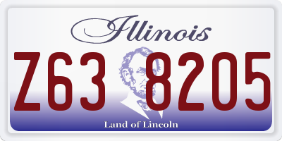 IL license plate Z638205