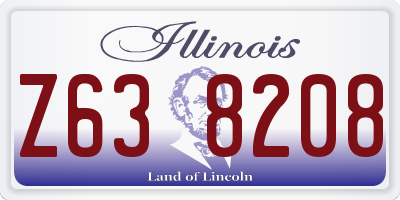 IL license plate Z638208