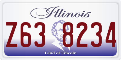 IL license plate Z638234