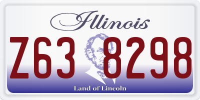 IL license plate Z638298